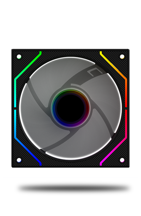 Cetus 120mm fan reverse blade 4p-12rb26-argb