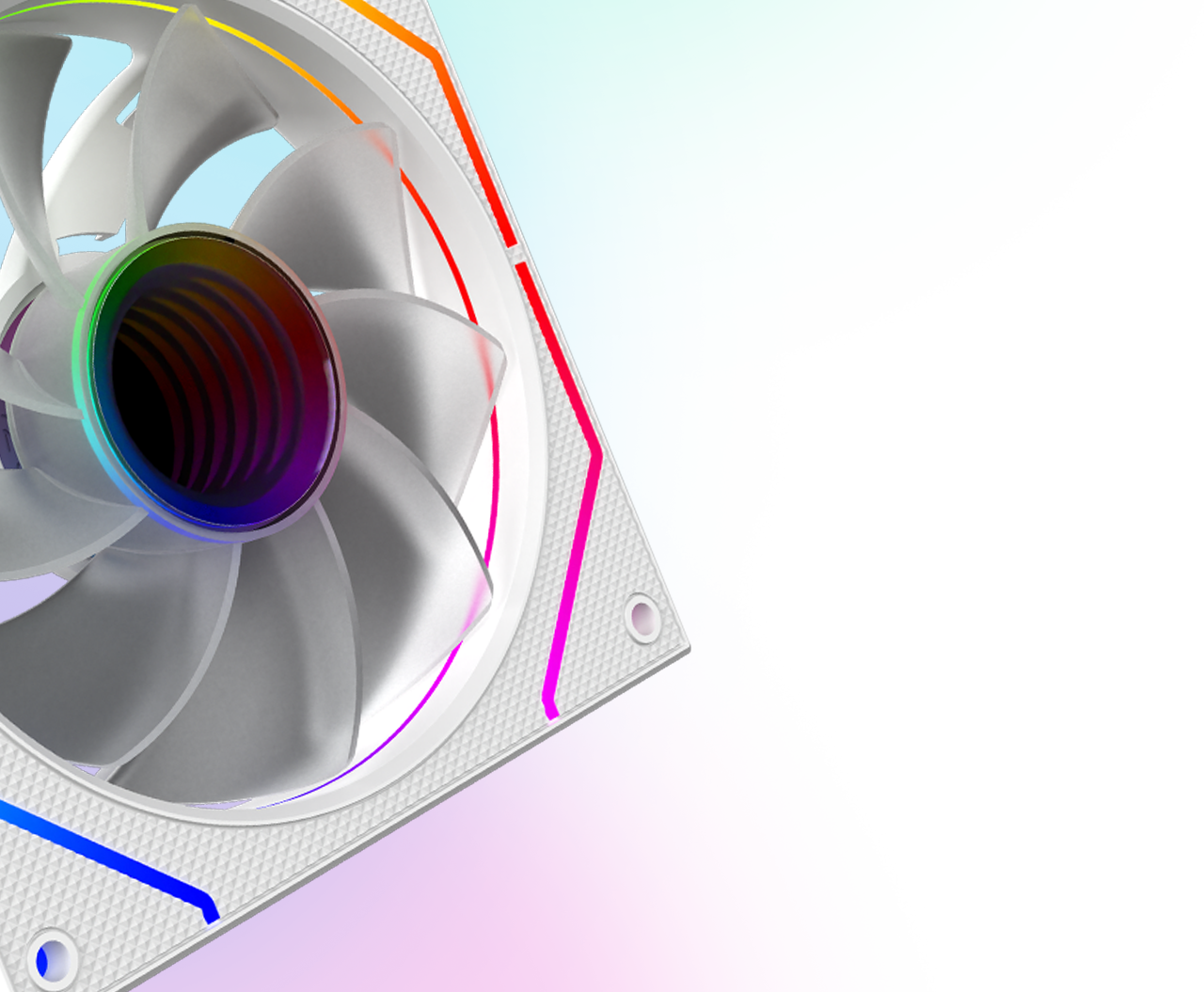 Cetus 120mm fan reverse blade 4p-12rb26w-argb